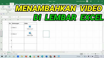 Tutorial Memasukkan Video Ke Dalam Lembar Kerja Microsoft Excel