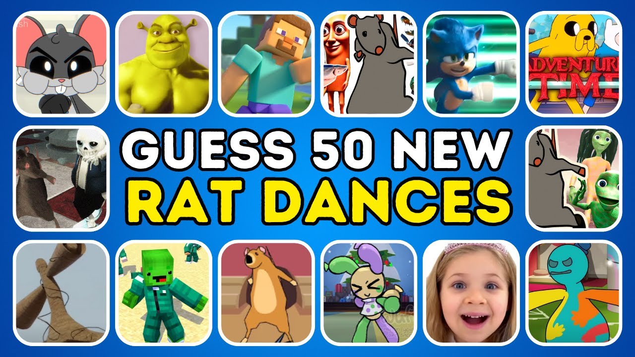 Guess 50 Rat Dance Songs & Rat Dance Memes 🐁 Tung Tung Sahur 🐭 Sprunki 🐀 Sonic 💙 Guess Who's Dancing