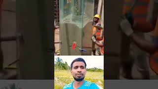 গ্লাস দিয়ে কলাম ঢালাইয়ের কাজ #youtubeshorts