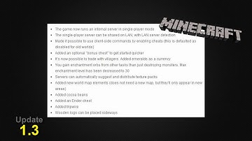 ► Minecraft 1.3.1 Update FAST Overview | LAN, Better Wooden Logs and Cheats!