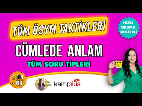 Kampplus 2.GÜN l Cümlede Anlam l TÜM ÖSYM TAKTİKLERİ #tyt2023 #tytanlambilgisi