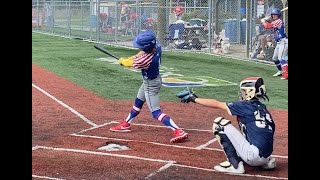 Lead Off Double - Down the third base line - (2 views) US Elite 2024 MAW Boys