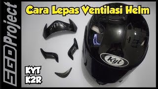 Cara Gampang Lepas Ventilasi dan Spoiler Helm Fullface KYT K2R Pakai Obeng Min