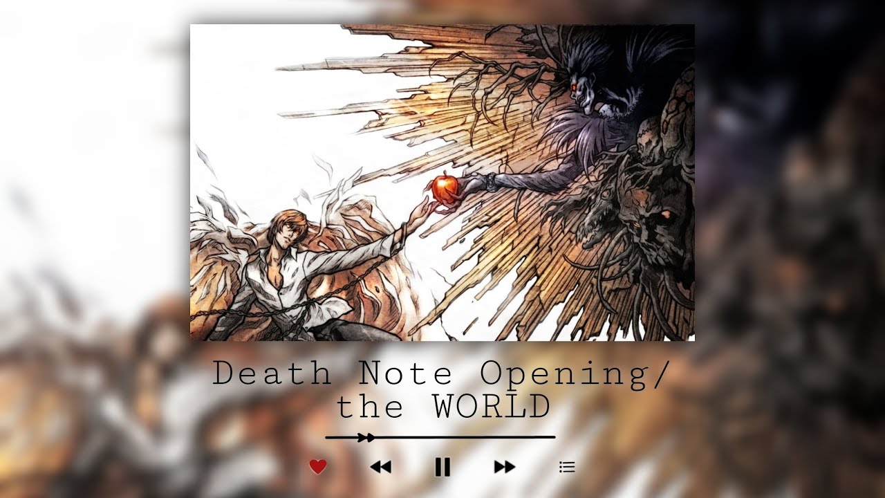 Death Note Opening Song | The World - Nightmare | 1 Hour Chill - Youtube