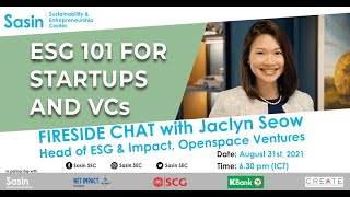 SEC Sundowner | ESG 101 for Startups and VCs