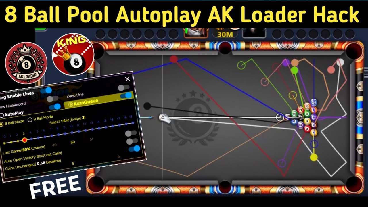 8 Ball Pool Autoplay Cheto Hack Free How to Use 😱 Ak Loader Aimking Autoque Full Setup