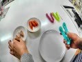 Tongs Make Sausages Cute!? ウィンナをぎゅっと挟むだけ！お弁当に★ｳｨﾝﾅｰはんこﾄﾝｸﾞ調理動画 P3316 TORUNE