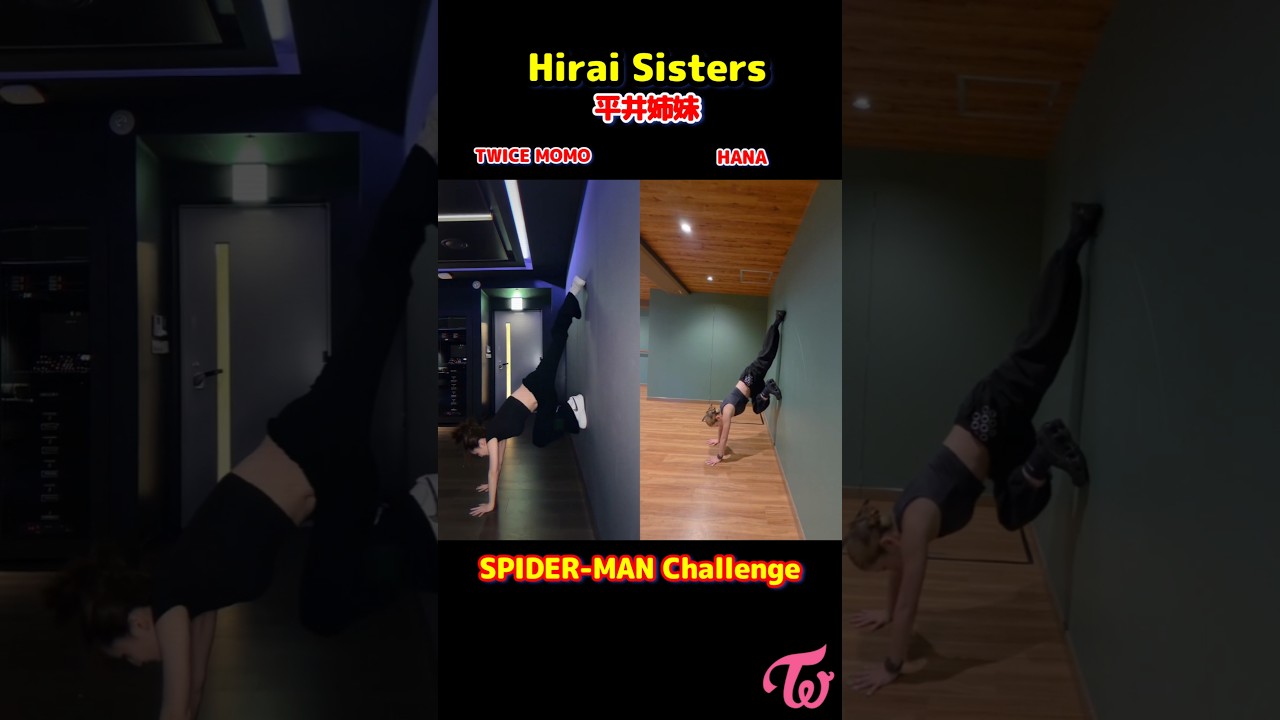 Twice Hirai Sisters SPIDER-MAN Challenge Twice Momo & HANA / 平井姉妹 モモ & HANA スパイダーマンチャレンジ