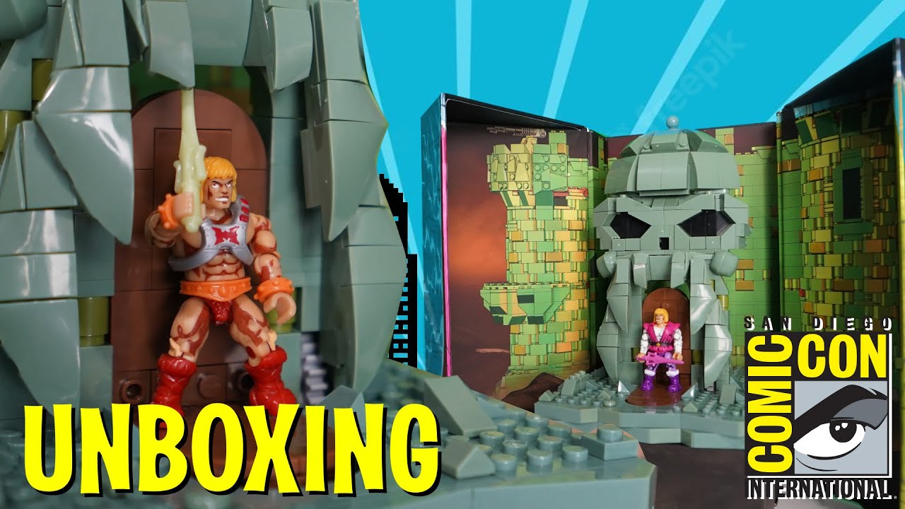 UNBOXING SDCC 2022 Exclusive MEGA Masters of the Universe By the Power of Grayskull! Building Set