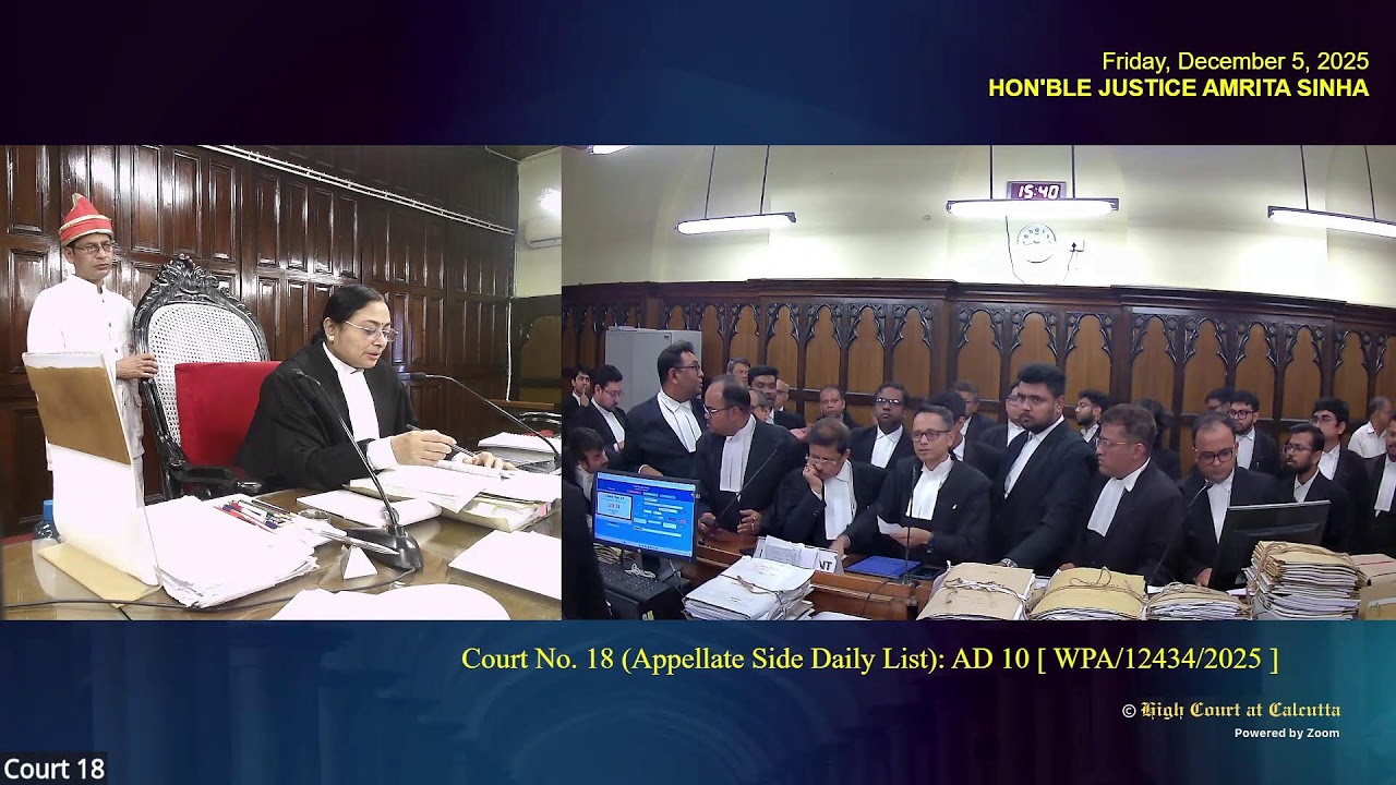 05 December 2025 | Court No. 18 | Live Streaming of the Court proceedings
