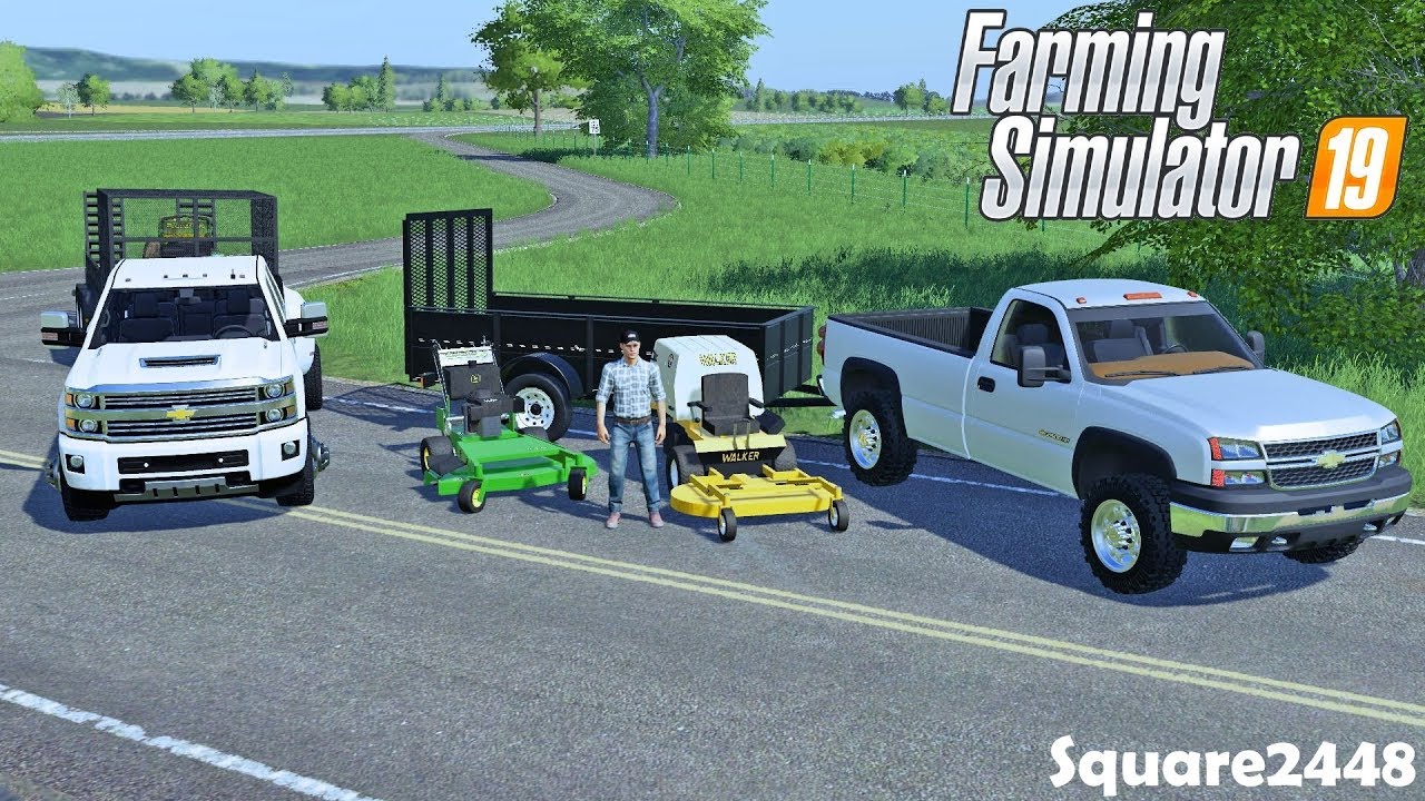 Mowing Baseball Field Walker Mower Lawn Care Multiplayer New