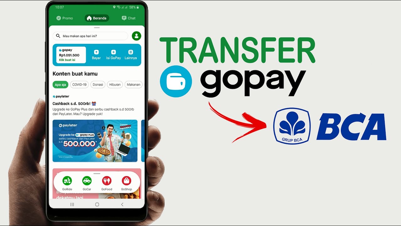Cara Transfer ke Rekening BCA Lewat GoPay Aplikasi GoJek YouTube