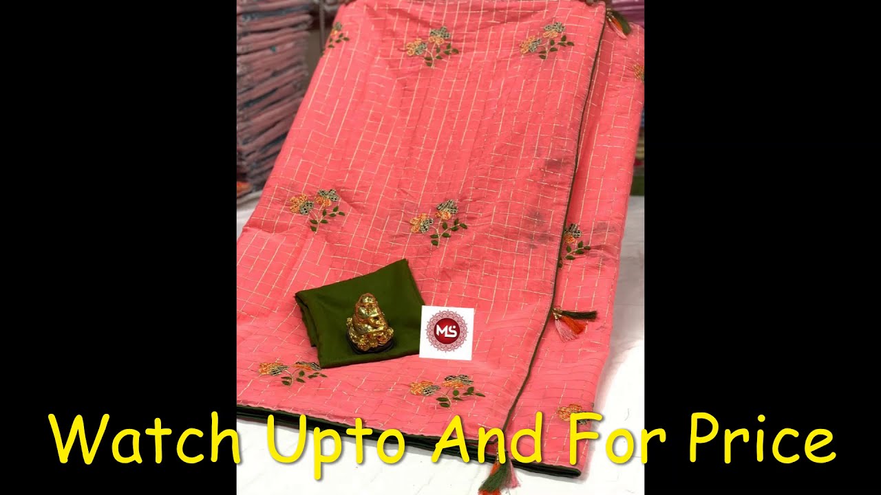 Soft Cotton With Silver And Gold Zari Checks Saree|| Fancy Cotton Saree Online Best Price: 699/-