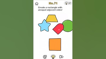 Brainout 🧠। Level 71। Create a rectangle with unequal adjacent sides!।  @Raratewa.