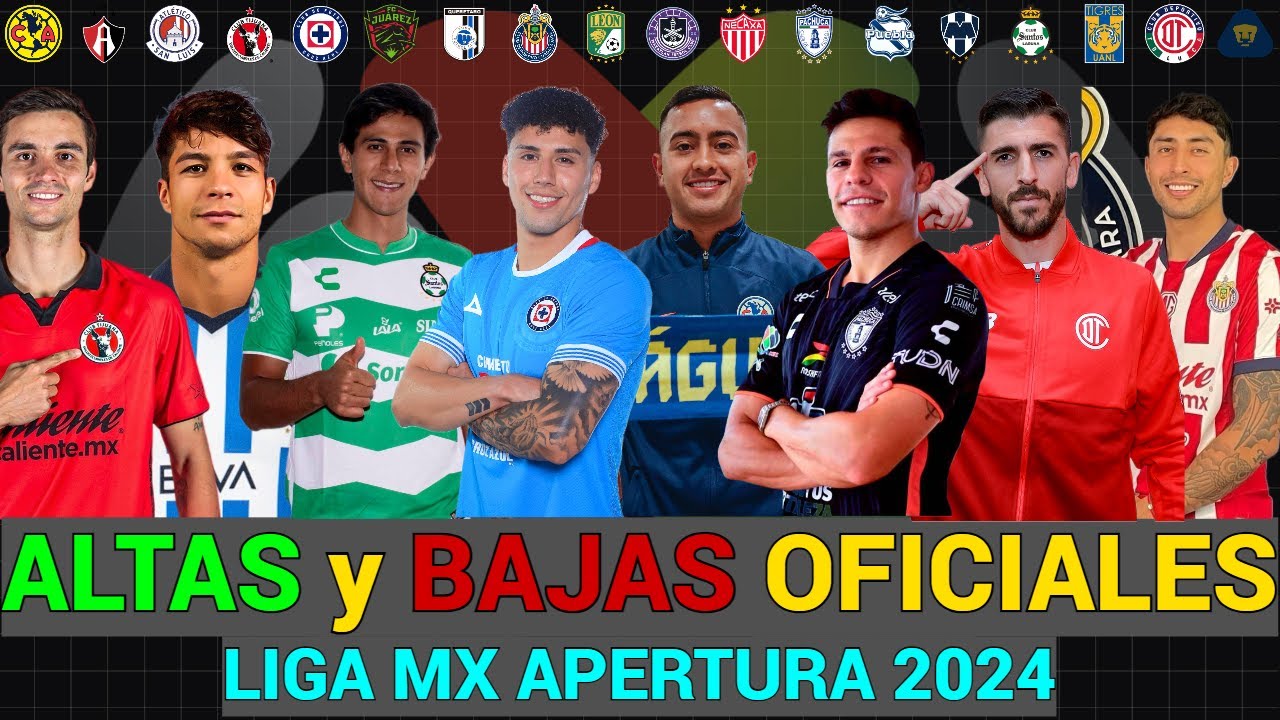 TODAS las ALTAS y BAJAS OFICIALES de CADA EQUIPO en la LIGA MX para el ...
