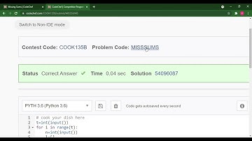 MISSING SUMS Codechef Solution November COOK-OFF 2021