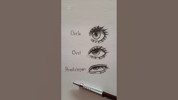 how to draw eyes in different shapes #shorts #art #sketch #drawing #tutorial