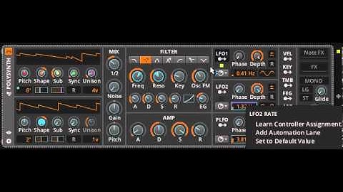 Bitwig Beta PolySynth Demo