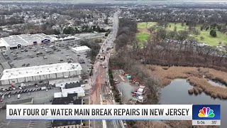 Day four of the water main break repairs in New Jersey