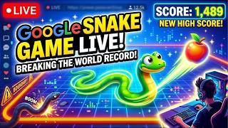 World Record Attempt? 🏆 Google Snake Game Highest Score Stream
