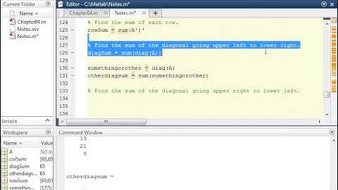 Practice with Special Matrices in Matlab