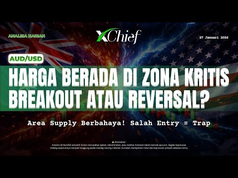 AUDUSD Dalam Tekanan! Supply vs Demand Jadi Penentu Arah | Analisa Forex Hari Ini