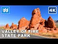 【4K】 Scenic Drive: Valley of Fire State Park in Las Vegas USA - Relaxing Nature Scenery