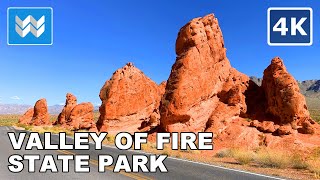 [4K] Valley of Fire State Park in Las Vegas USA  Scenic Driving  Relaxing Nature Scenery