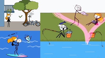 find love (WEEGOON) - Funny Stickman Puzzle Game - level 51 -100