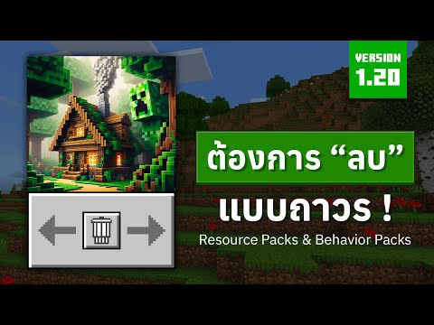 วิธีการลบ Add-On & Resource Pack ของจากตัวเกม 