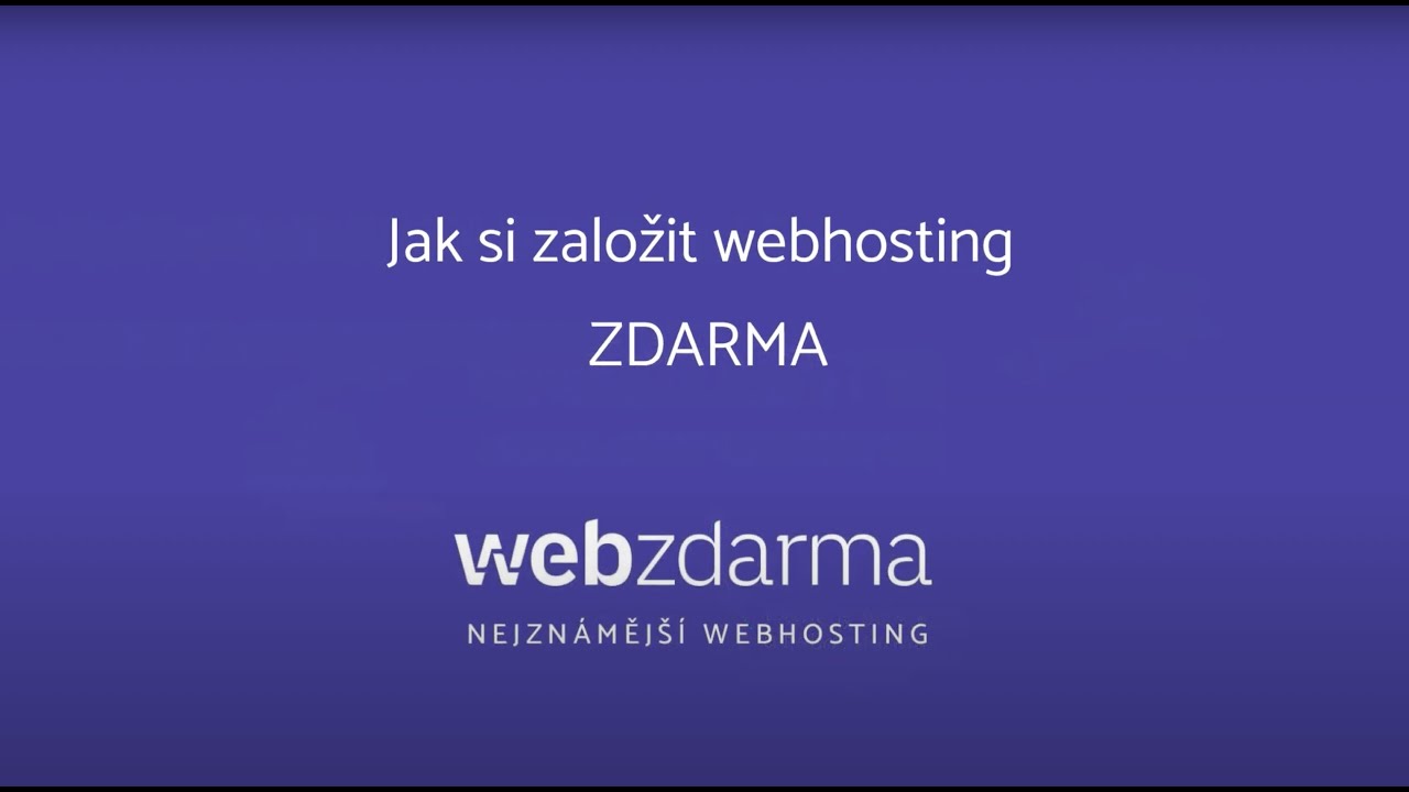 Jak si založit webhosting ZDARMA