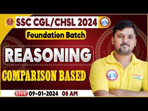 SSC CGL & CHSL 2024, SSC CHSL Comparison Based Reasoning Class, Foundation Batch Reasoning Rohit Sir