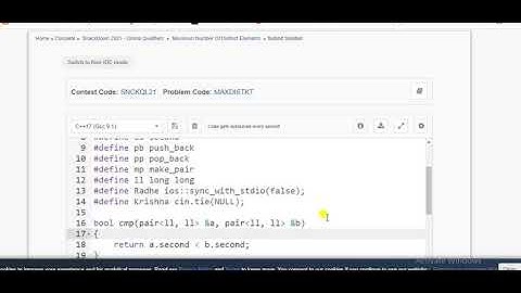 codechef Maximum Number Of Distinct Elements solution #Maximum_Number_Of_Distinct_Elements