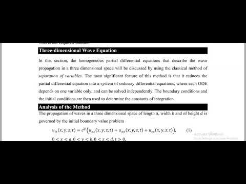 PDE|| Three Dimensional