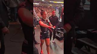 Natalia Silva dancing after her victory over Rose Namajunas at the UFC 324