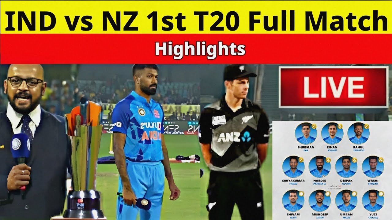 India vs New Zealand 1st T20 Match Full Highlights | IND vs NZ Today ...