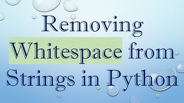 Removing Whitespace from Strings in Python