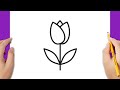 How to draw a tulip