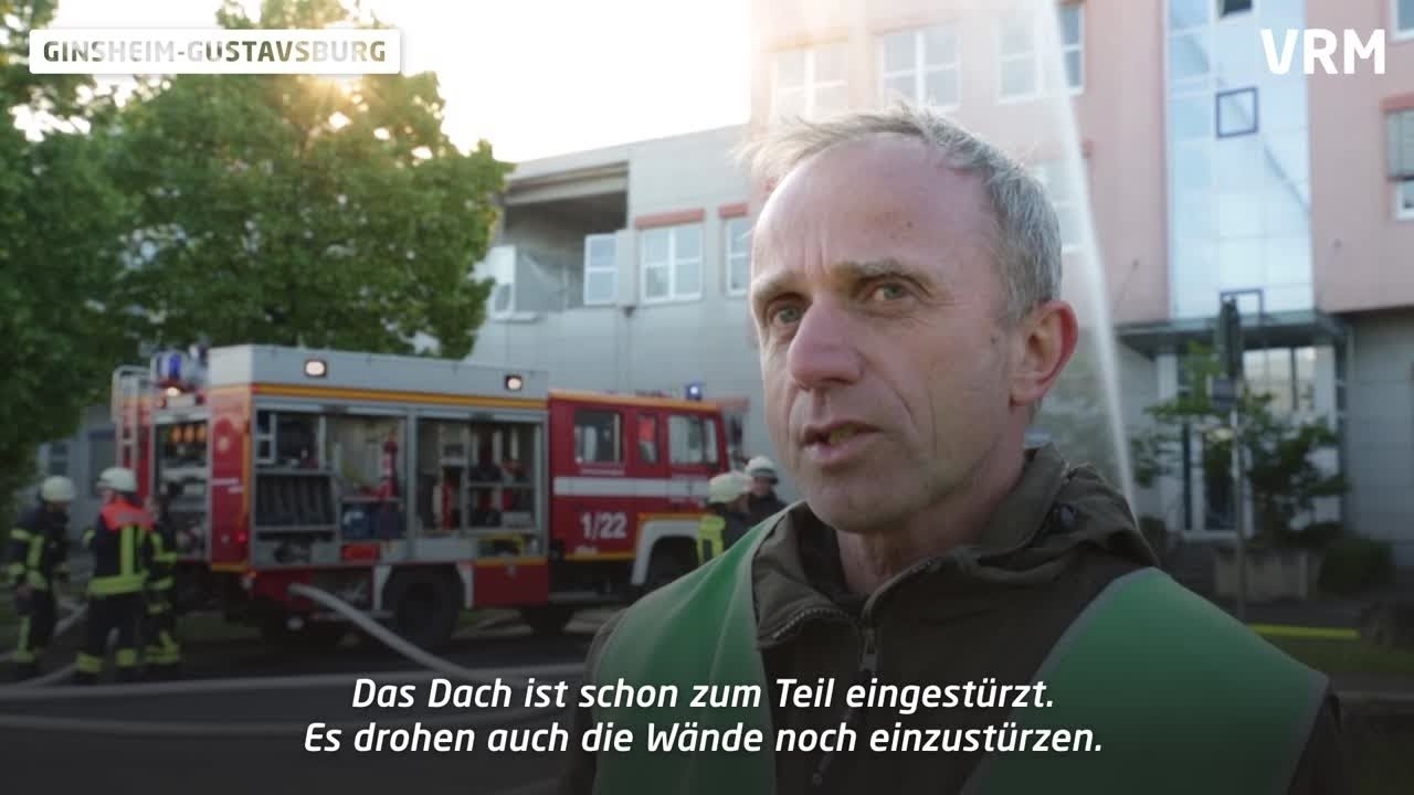 Brand Lagerhalle Ginsheim-Gustavsburg