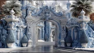 Dreamy Royal Ice Palace Tour ❄️ | Ultra Relaxing ASMR Mansion soft ambience screenshot 4