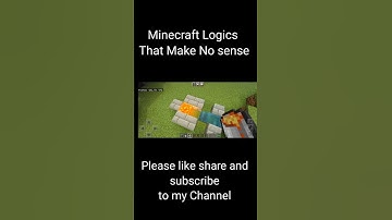 Minecraft logics That Make No sense || #minecraftlogic