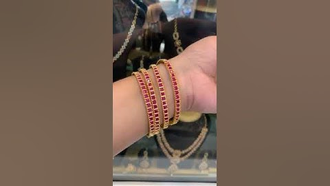 beautiful Ruby design bangles 899/-fs DM 6304860418 @gayathriscollections5206