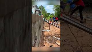 Pagar Beton Nyaris Roboh, Diluruskan Lagi #youtubeshorts #shorts #fakta #rumah