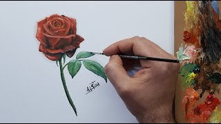 طريقة رسم وردة How to draw a rose