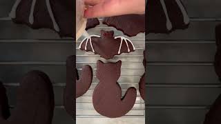 Halloween Bats & Cats Chocolate Orange Sugar Cookies - Happy Bake Day