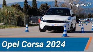 Opel Corsa 2024 - Maniobra de esquiva (moose test) y eslalon | km77.com