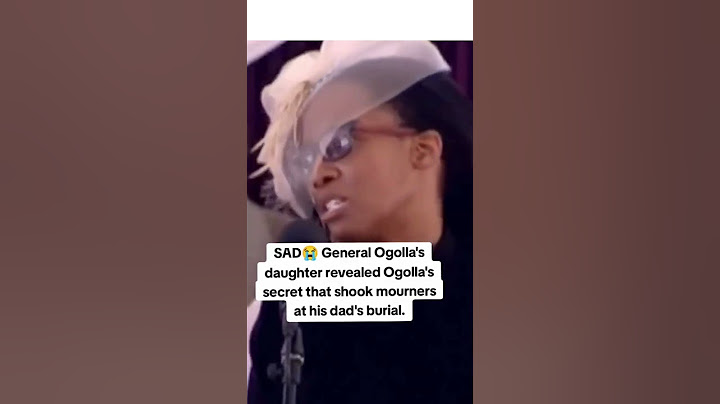 Lorna Ogolla Contribution to her late father CDF Ogolla
