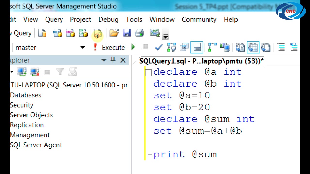 1 SESSION 5 - TRANSACT SQL LANGUAGE.mp4 - YouTube