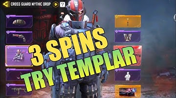 CROSS GUARD MYTHIC DROP || CROSS GUARD MYTHIC LUCKY DRAW TRY TEMPLAR ONLY 3 SPINS IN COD MOBILE!