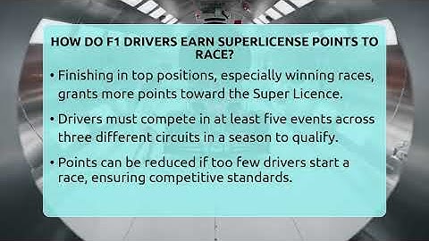 How Do F1 Drivers Earn Superlicense Points To Race? - Pole Position Experts
